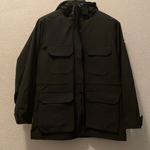 Penfield Black Lined Jacket with Hood - Size S